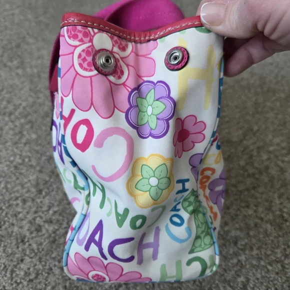 NEW Coach Daisy Multicolor Floral Shoulder Bag and Wallet Set